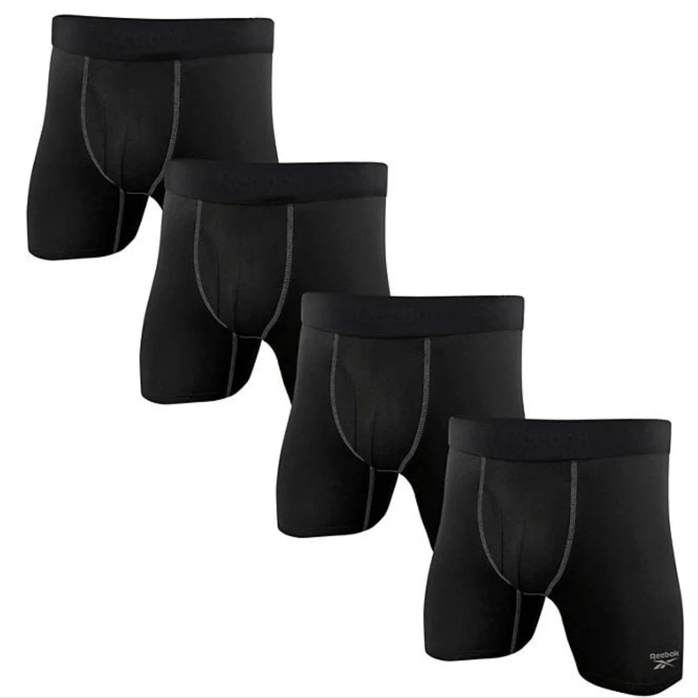 Reebok® Men's Speedwick Performance‎ Training Boxer Briefs 4 Pack, Large